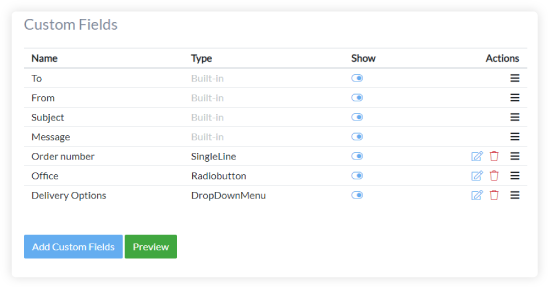 Custom fields for upload form